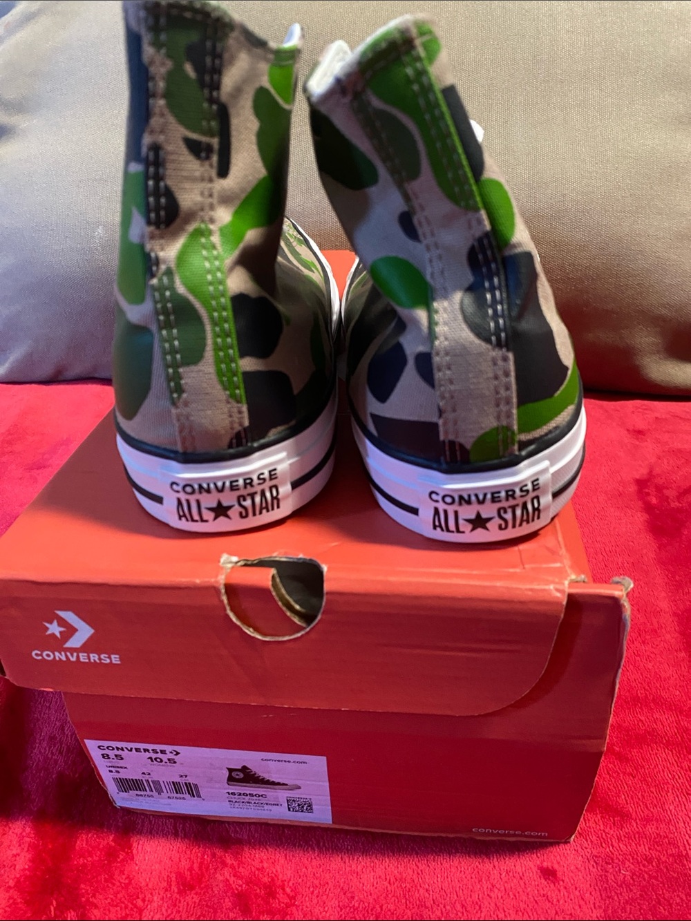 Converse High Top Sneakers - Green Camo - Picture 3 of 5